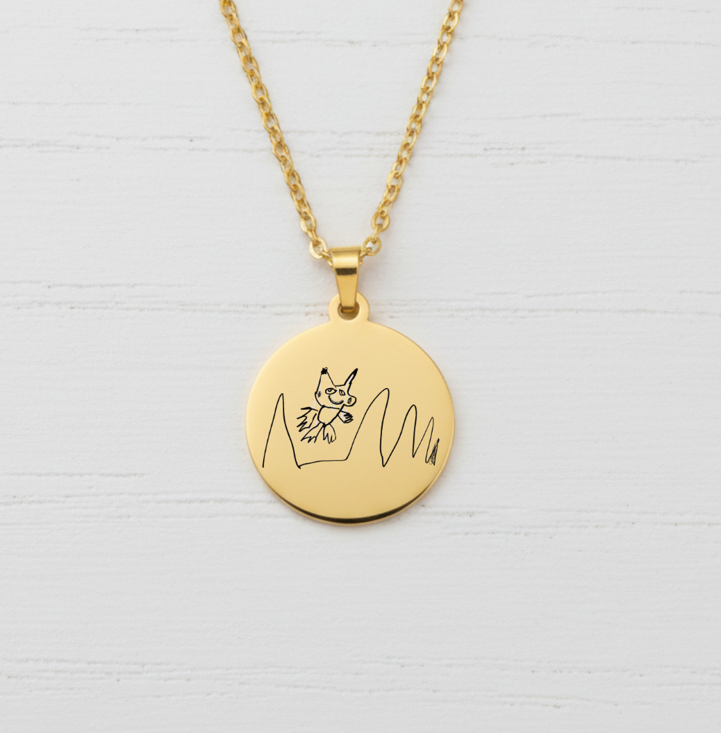 Řetízek s rytinou - DĚTSKÝ OBRÁZEK