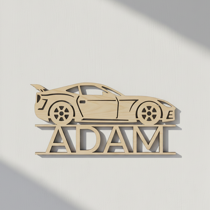 Dřevěné AUTO se jménem