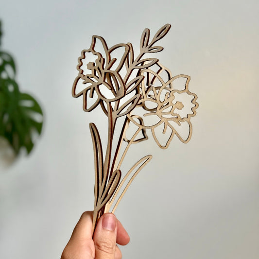 Dřevěná kytice: Květiny podle měsíce narození