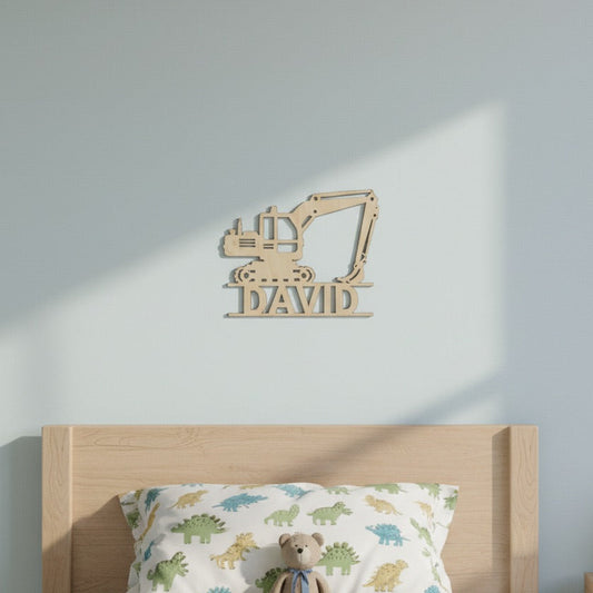 Dřevěný BAGR se jménem