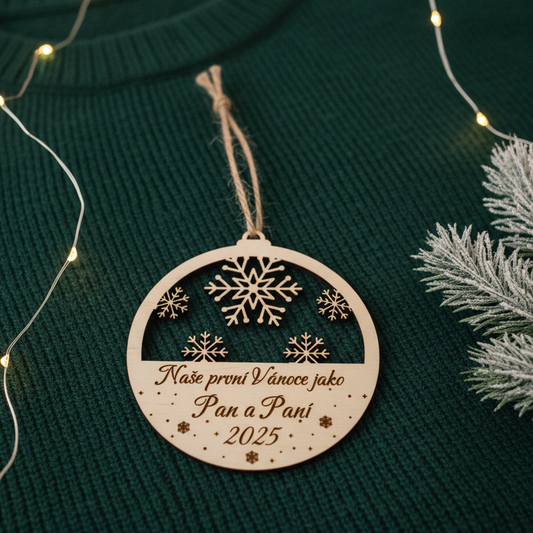 Vánoční ozdoba – Naše první Vánoce - manželé