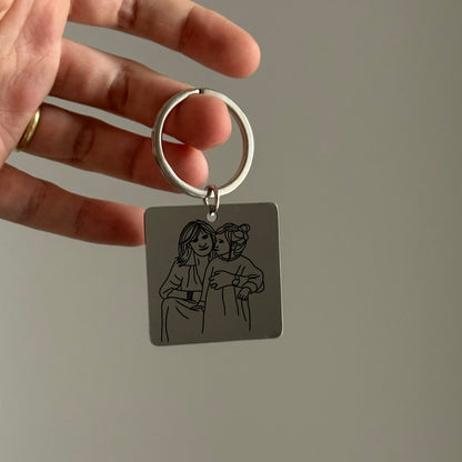 Osobní klíčenka s rytinou – XL velikost