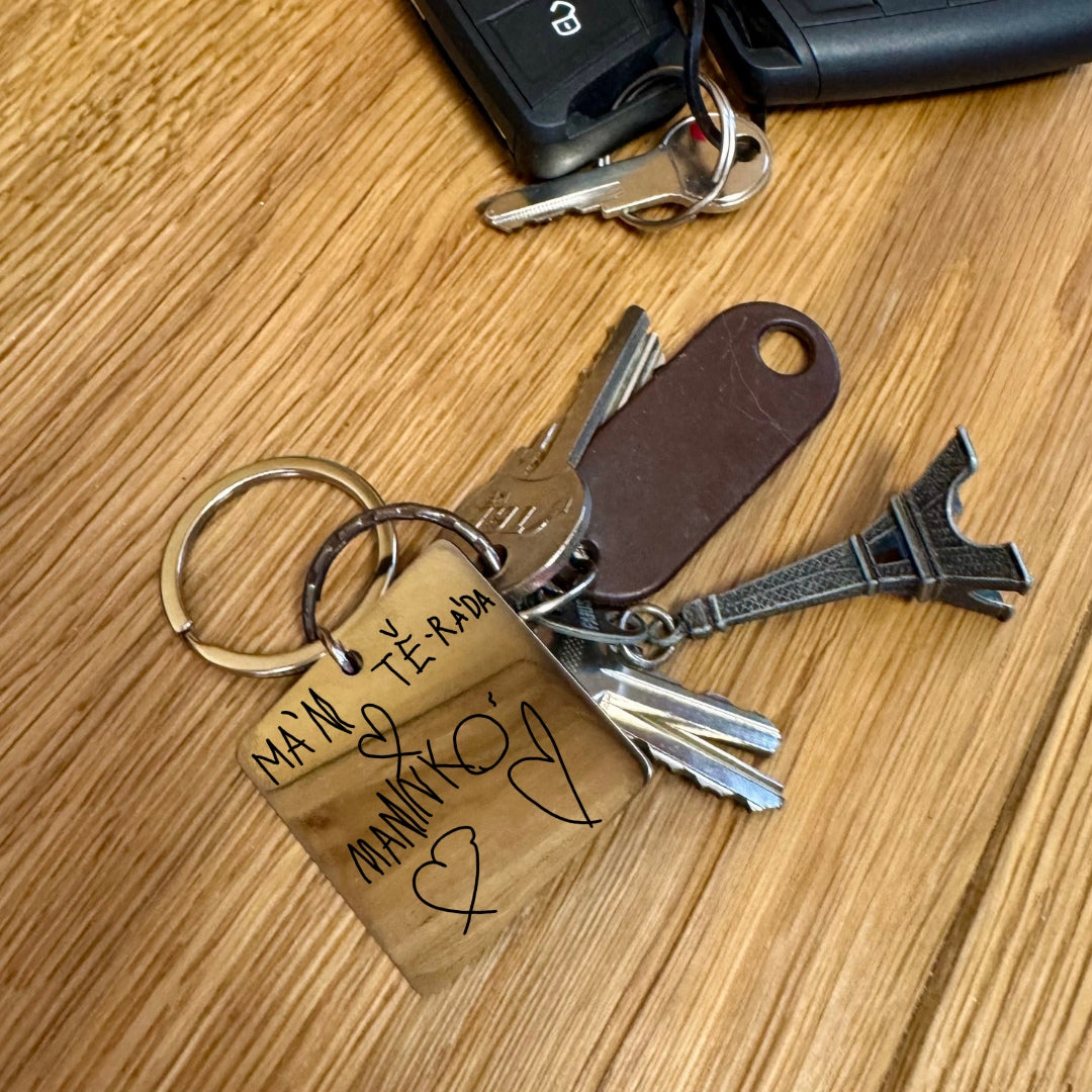 Osobní klíčenka s rytinou – XL velikost