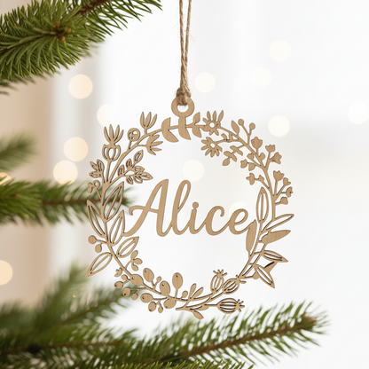 Dřevěná ozdoba – Věneček s vlastním jménem