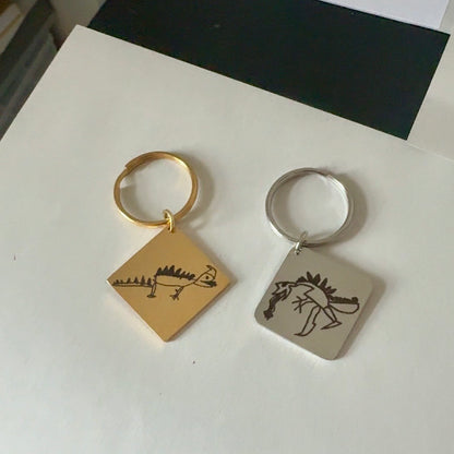 Osobní klíčenka s rytinou