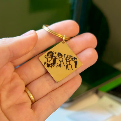 Osobní klíčenka s rytinou