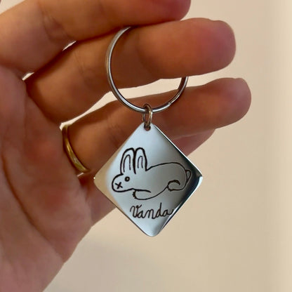 Osobní klíčenka s rytinou