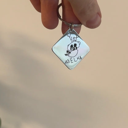 Osobní klíčenka s rytinou