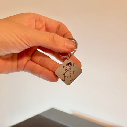 Osobní klíčenka s rytinou