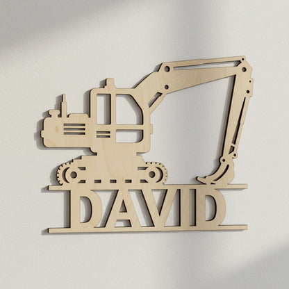 Dřevěný BAGR se jménem