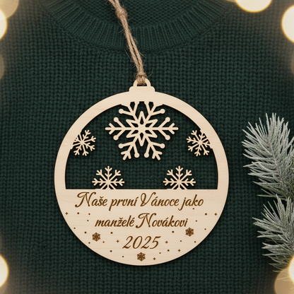 Vánoční ozdoba – Naše první Vánoce - manželé