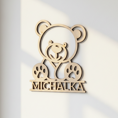 Dřevěný MEDVÍDEK se jménem