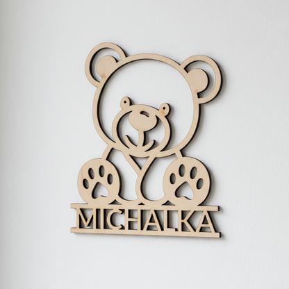 Dřevěný MEDVÍDEK se jménem
