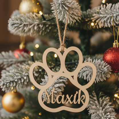 Vánoční ozdoba – Tlapka se jménem