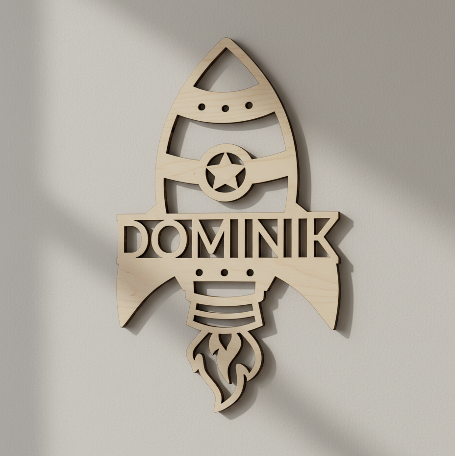 Dřevěná RAKETA se jménem