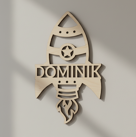 Dřevěná RAKETA se jménem