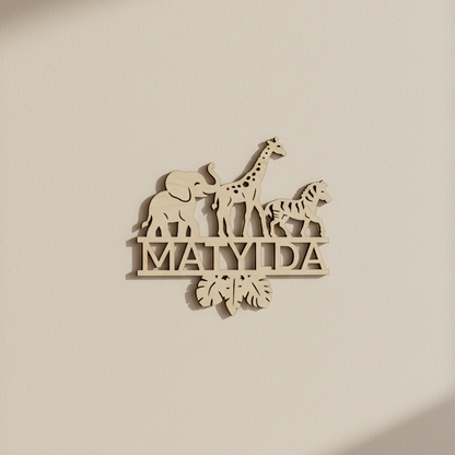 Dřevěná SAFARI ZVÍŘÁTKA se jménem
