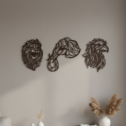 Dřevěná zvířata na zeď: Síla, moudrost a nadhled