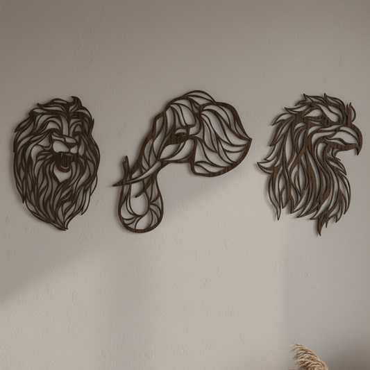 Dřevěná zvířata na zeď: Síla, moudrost a nadhled
